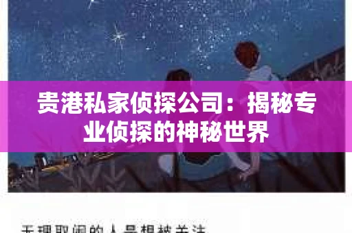 贵港私家侦探公司：揭秘专业侦探的神秘世界