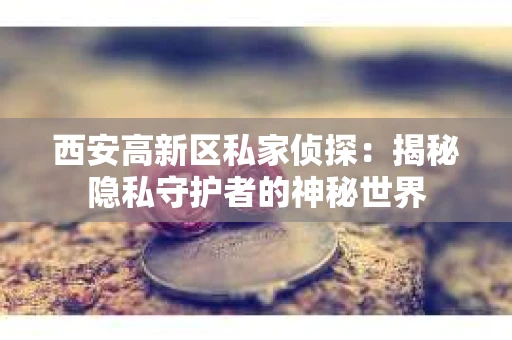 西安高新区私家侦探：揭秘隐私守护者的神秘世界